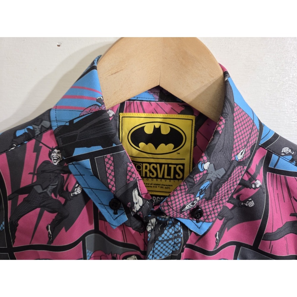 Batman Button Up Shirt RSVLTS Youth Large NWT - Picture 4 of 9